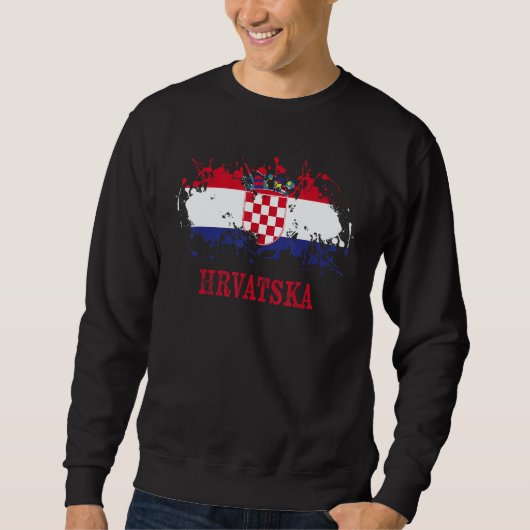 Croatian enthusiasts for Hrvatska and Croatia スウェットシャツ (正面)