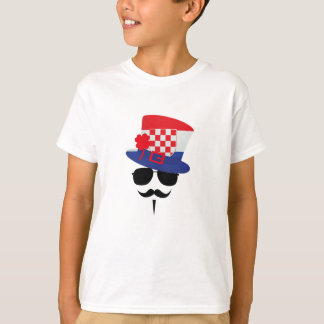 Croatian Fan with Mustache Tシャツ