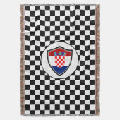 Croatian flag throw blanket スローブランケット (正面縦)