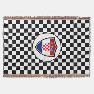 Croatian flag throw blanket スローブランケット