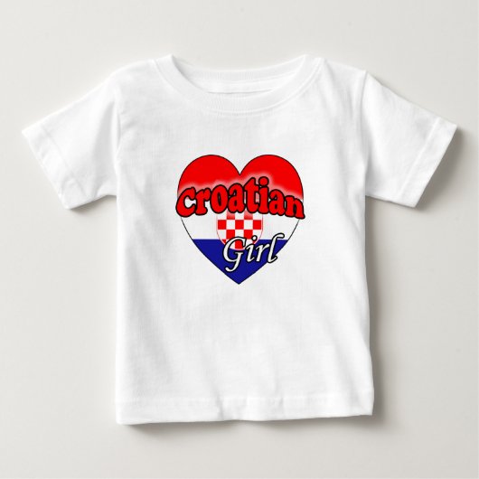 Croatian Girl ベビーTシャツ (正面)