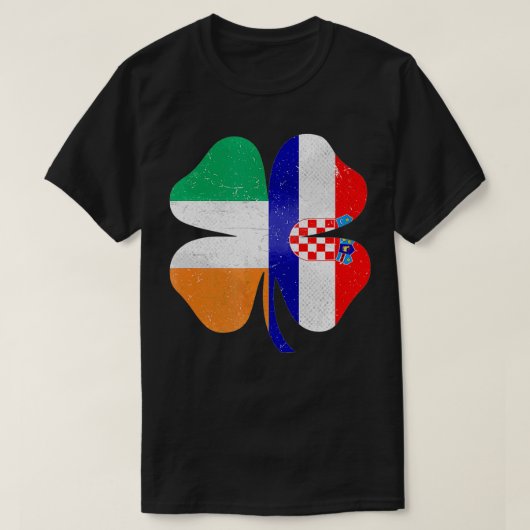 Croatian Irish Shamrock Croatia Ireland St Tシャツ (デザイン正面)
