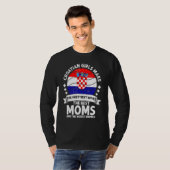 Croatian Mom Mothers Day Mama Croatian American Tシャツ (正面フル)