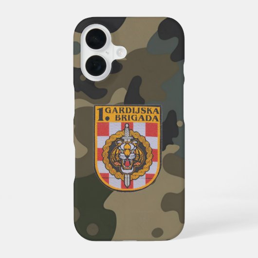 Croatian Tigers – 第1衛兵旅団 iPhone 16 Pro 16ケース (裏面)