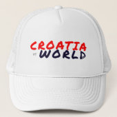 CROATIAvsWORLDホワイト キャップ (正面)