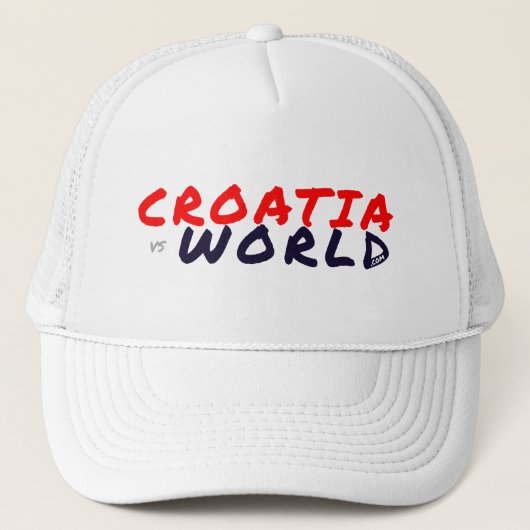 CROATIAvsWORLDホワイト キャップ (正面)