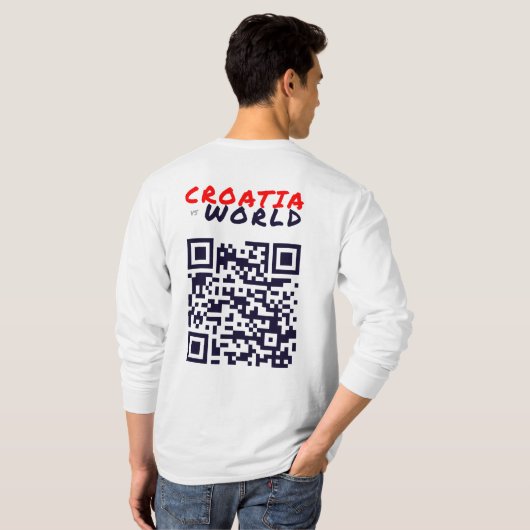 CROATIAvsWORLDホワイト Tシャツ (裏面フル)