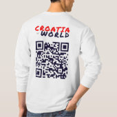 CROATIAvsWORLDホワイト Tシャツ (裏面)