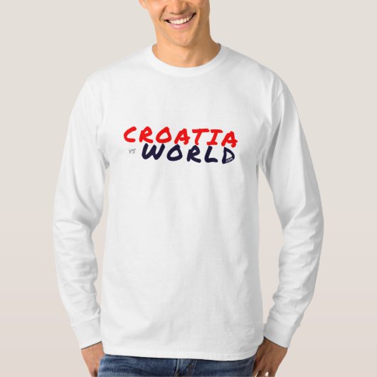 CROATIAvsWORLDホワイト Tシャツ (正面)