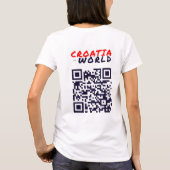 CROATIAvsWORLDホワイト Tシャツ (裏面)