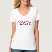 CROATIAvsWORLDホワイト Tシャツ (正面)