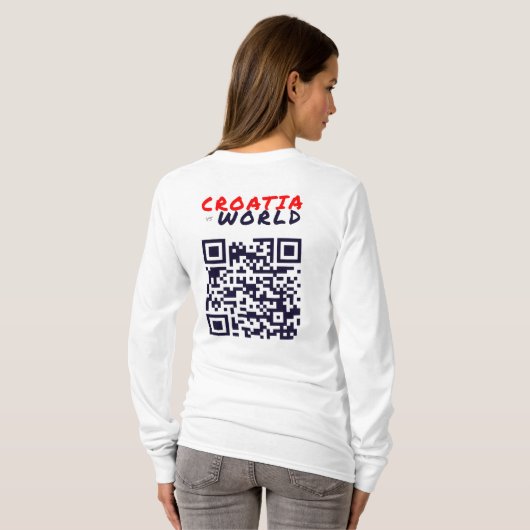CROATIAvsWORLDホワイト Tシャツ (裏面フル)