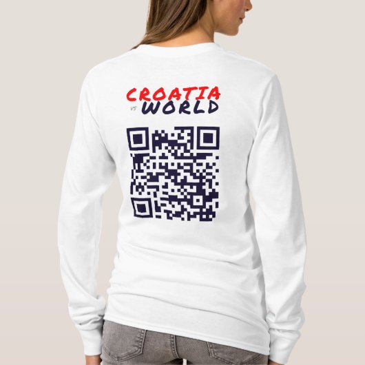 CROATIAvsWORLDホワイト Tシャツ (裏面)
