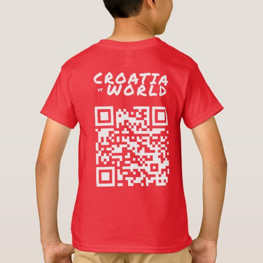 CROATIAvsWORLD赤 Tシャツ (裏面)