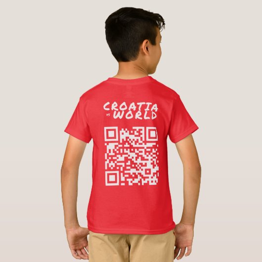 CROATIAvsWORLD赤 Tシャツ (裏面フル)