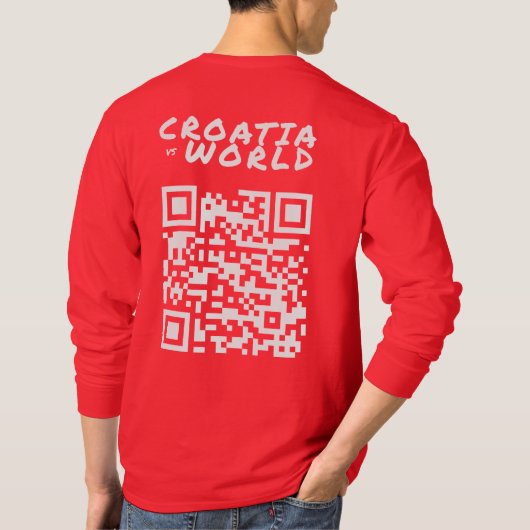 CROATIAvsWORLD赤 Tシャツ (裏面)