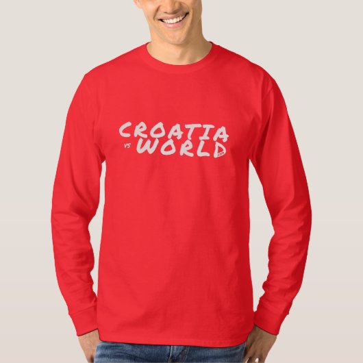 CROATIAvsWORLD赤 Tシャツ (正面)