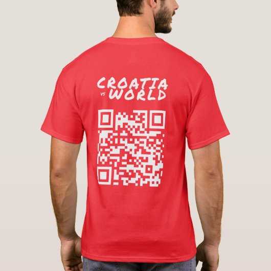 CROATIAvsWORLD赤 Tシャツ (裏面)