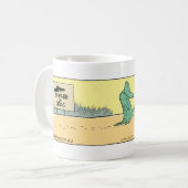 Crocのおもしろいな漫画のマグの用心して下さい マグカップ (正面左)