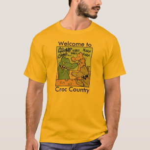 Crocの国のワニの漫画への歓迎 Tシャツ