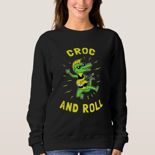 Croc And Roll  Crocodile Rock And Roll スウェットシャツ (正面)