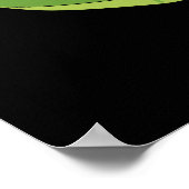 Croc N 転がおもしろいCrocodile Pun Dark BG ポスター (角)