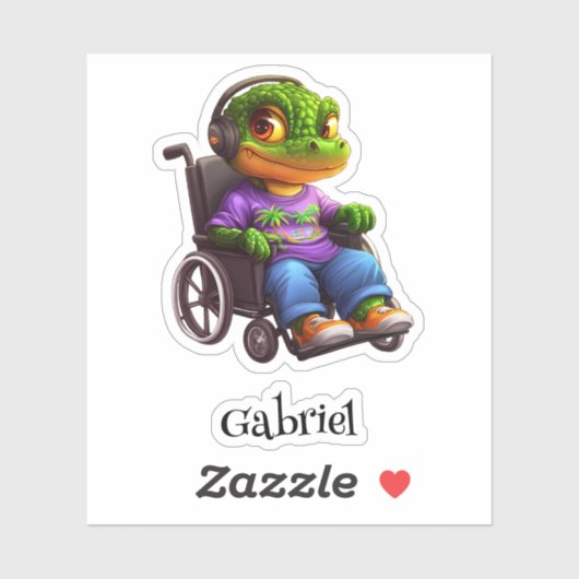 Croc on Wheelsビニールパーソナライズされたシール シール (シート)