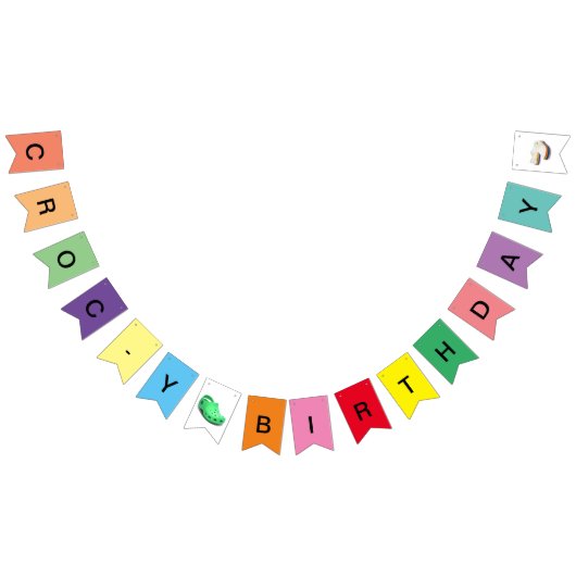 Croc-y誕生日バナー バンティングフラッグ (全)