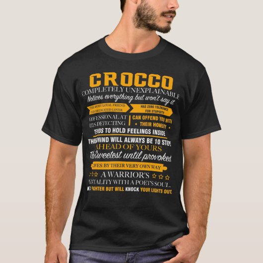 CROCCOは全く説明できない Tシャツ (正面)