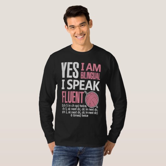 Croche Bilingual Crocheting Needlecraft  Sewing Tシャツ (正面フル)