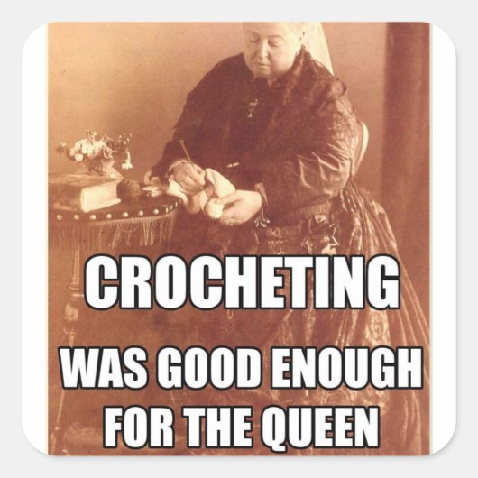 Crocheating:クイーンのために十分に良い スクエアシール (正面)