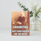 Crocheating：クイーンのために十分に良い ポストカード (スタンド正面)