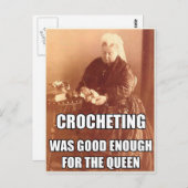Crocheating：クイーンのために十分に良い ポストカード (正面/裏面)