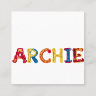 CrochetパターンのARCHIE名鮮やか前 スクエア名刺