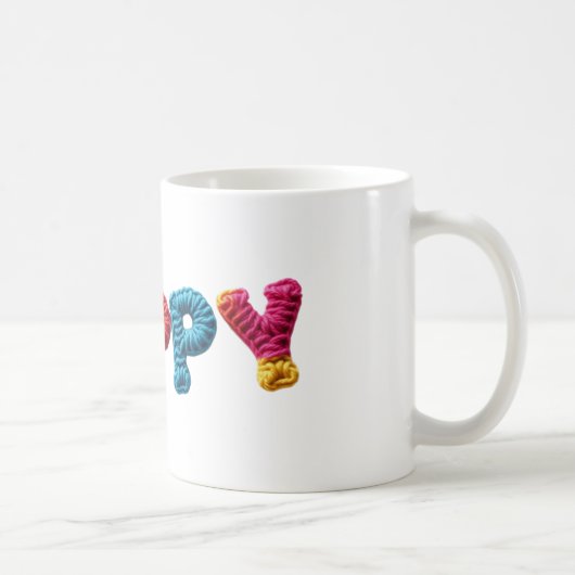 Crochetパターン鮮やかのポピー名 コーヒーマグカップ (右)