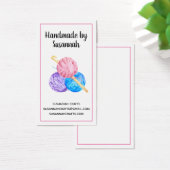 Crochet and Yarn Handmade Pink Craft Business Card (デスク)