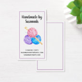 Crochet and Yarn Handmade Purple Business Card (デスク)