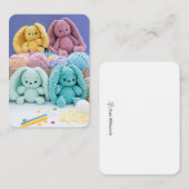 Crochet Bunny Friends – Cozy Yarn Aesthetic ノートカード (正面/裏面)