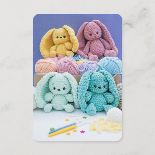 Crochet Bunny Friends – Cozy Yarn Community エンクロージャーカード (正面)