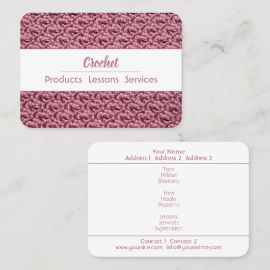 CROCHET - Business Card 名刺 (正面/裏面)