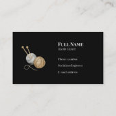 Crochet Business Card with Yarn Balls & Needles 名刺 (裏面)