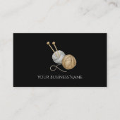 Crochet Business Card with Yarn Balls & Needles 名刺 (正面)