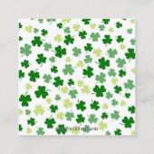 Crochet Clover Trinket Spreading Luck Karma Cards  スクエア名刺 (裏面)