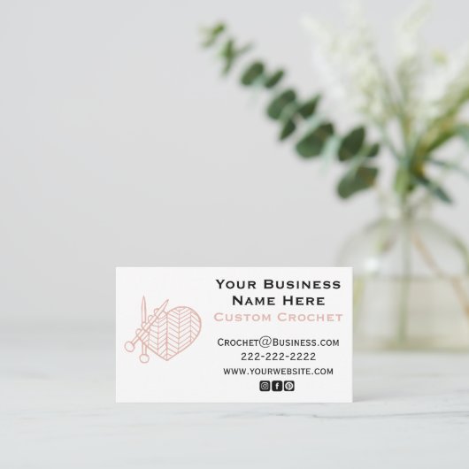 Crochet Custom Business Card 名刺 (スタンド正面)