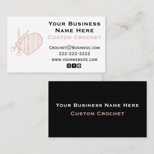Crochet Custom Business Card 名刺 (正面/裏面)