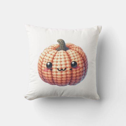 Crochet Cute Pumpkin クッション (正面)