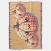 Crochet Cute Pumpkin スローブランケット (正面縦)