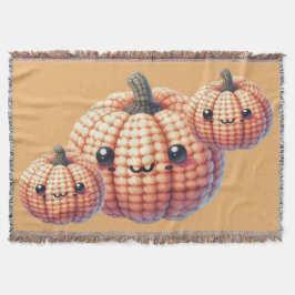 Crochet Cute Pumpkin スローブランケット
