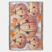 Crochet Cute Pumpkin スローブランケット (正面縦)