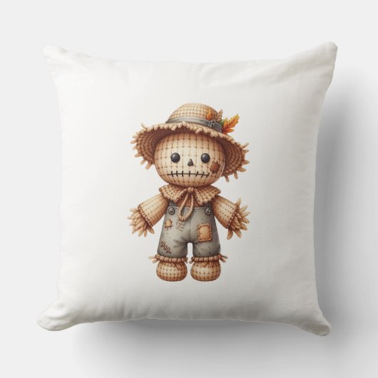 Crochet Cute Scarecrow クッション (正面)